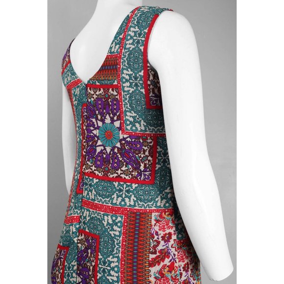 Sleeveless Retro Style Dress with Fringe Hem ~ Size 14 - Picture 2 of 2